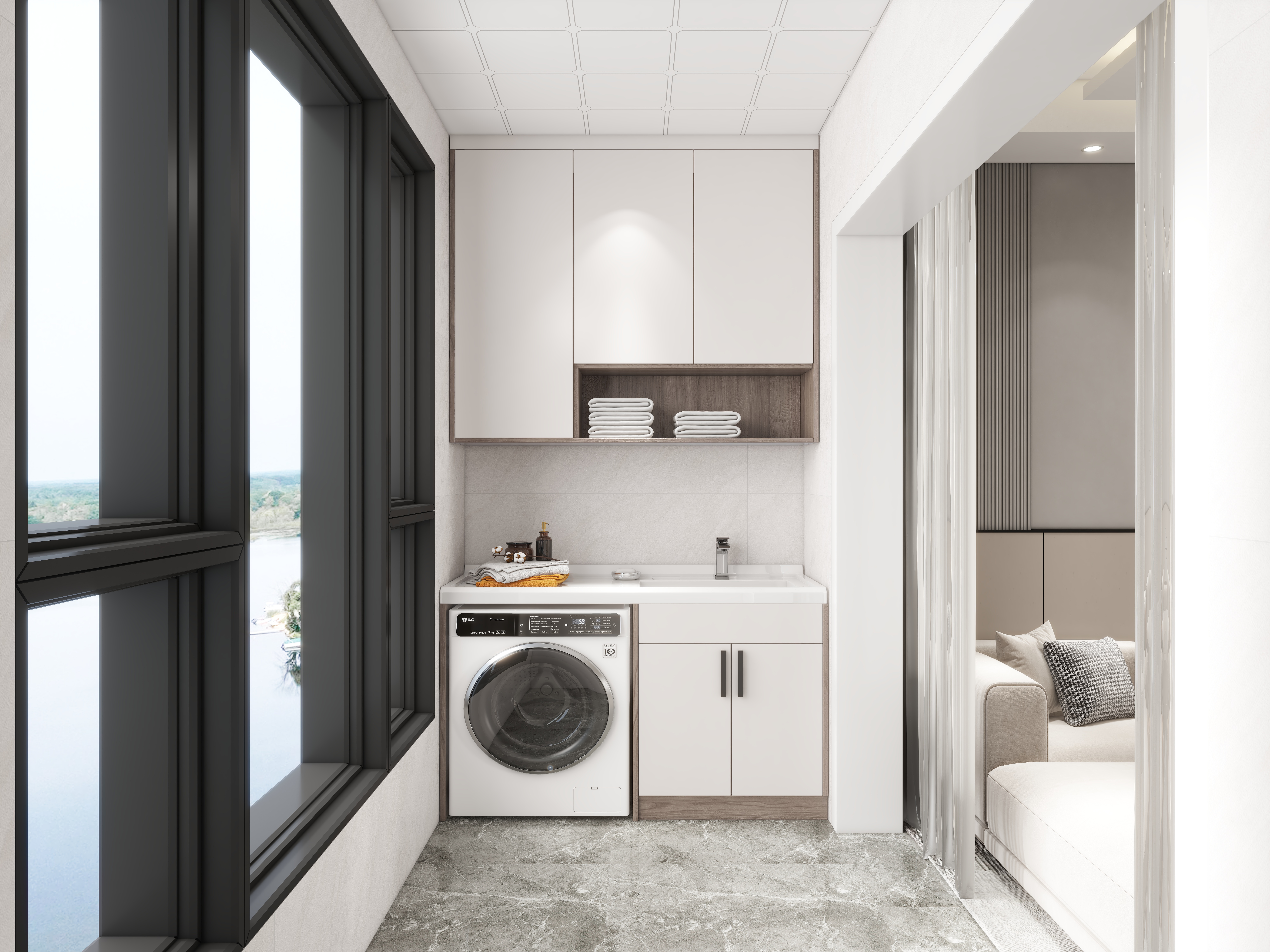 艺雅丽-107平现代简约装修效果图