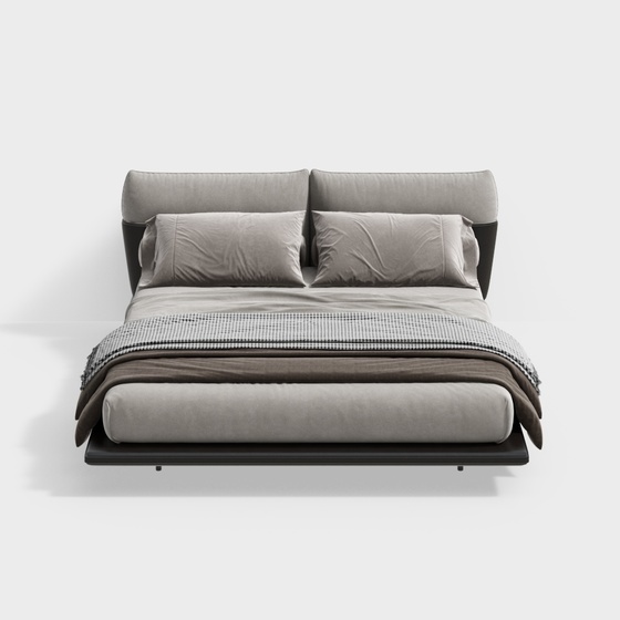 Minotti Modern Bedroom Fabric Double Bed