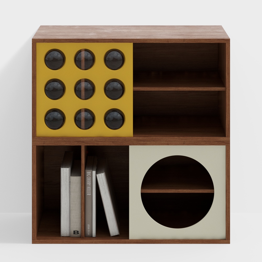 侘寂书柜3D模型