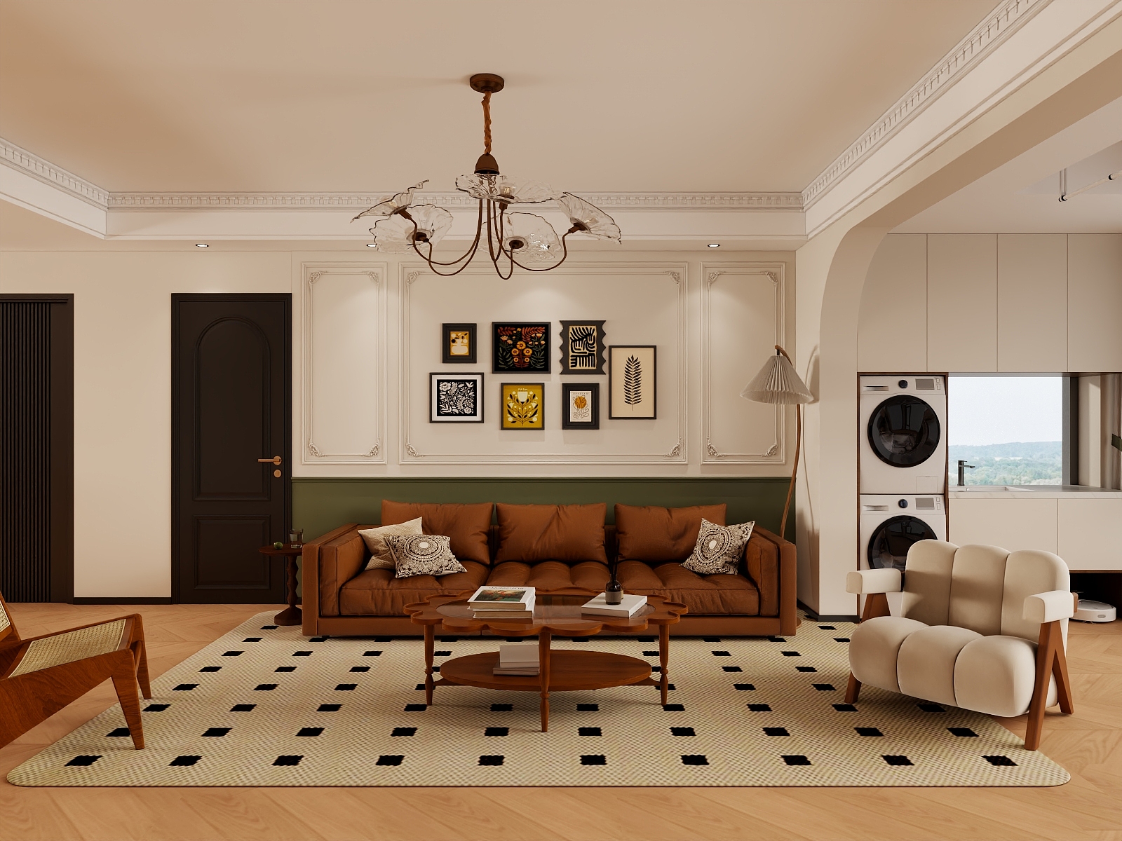 吴爽-145m²法式复古设计装修效果图