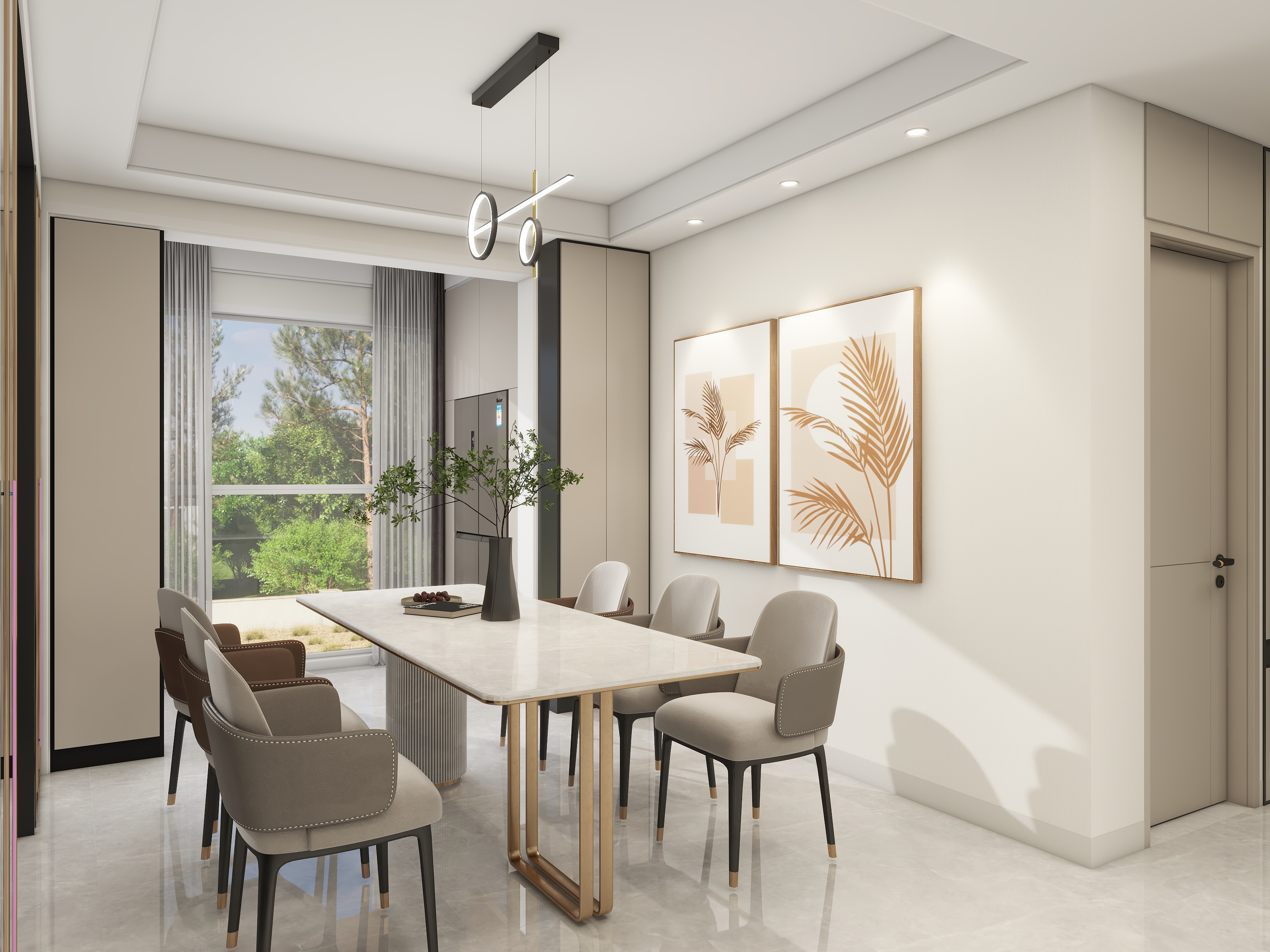 设计PSwW-源墨-现代客餐厅效果-装修设计方案