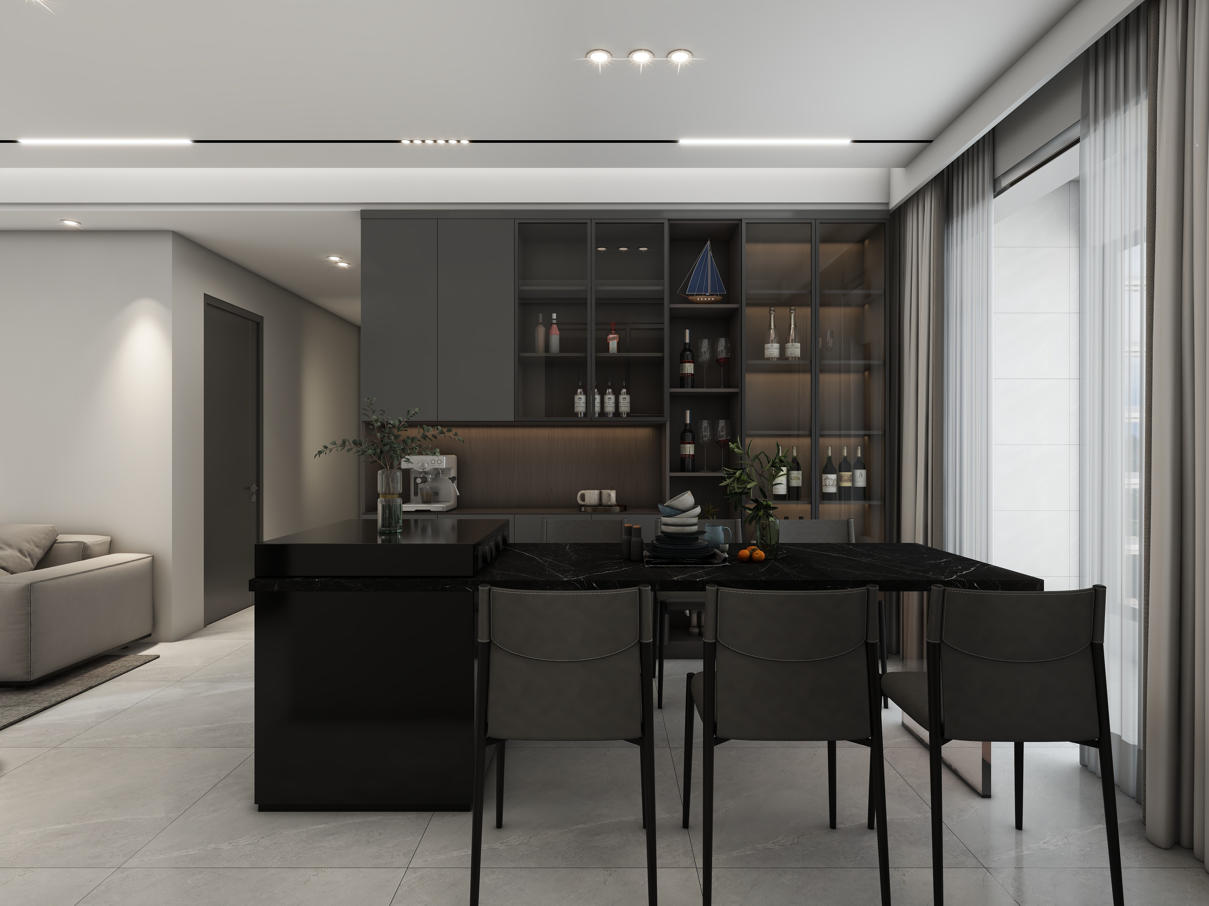 奕点设计-碧桂园15-3-701无主灯-装修设计方案