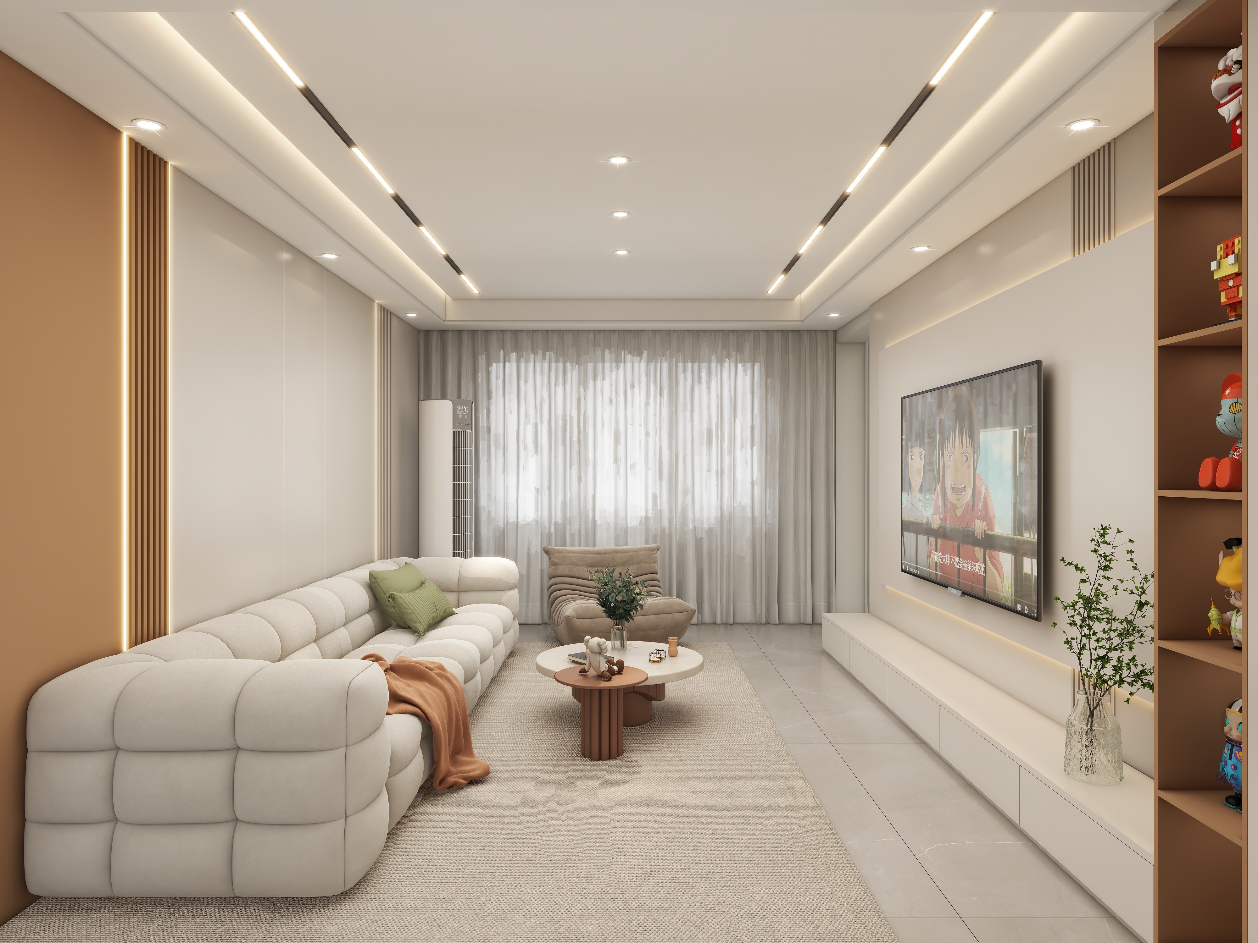 壹诺设计工作室-奶油风装修效果图