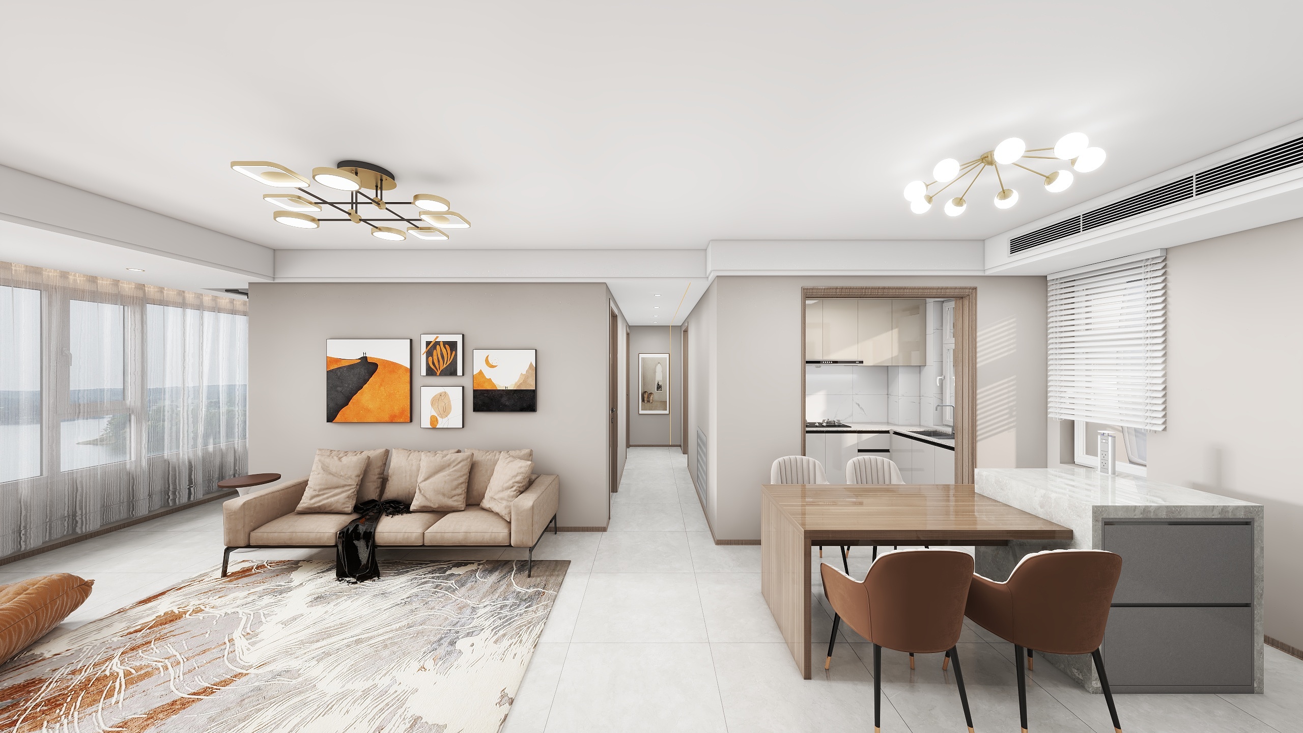 王坤朋123-海信红岛府88㎡2室-装修设计方案