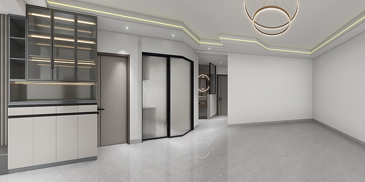 钟鹏-南国帝景2栋袁姐全景效果图-装修设计方案