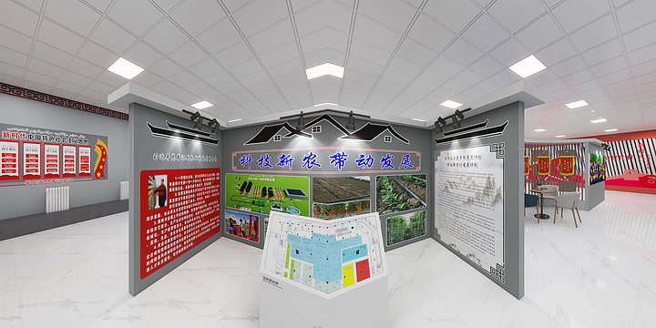 设计一喵-阿克巴什村新时代文明实践站-装修设计方案