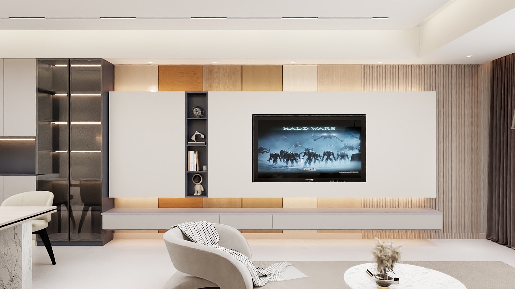 暖瞳家居装饰设计-现代轻奢花园城91㎡-装修设计方案