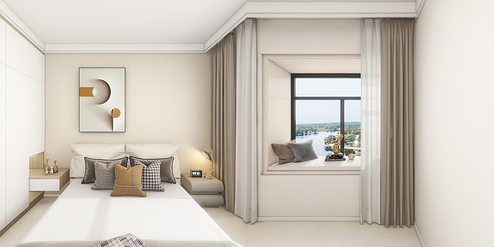 暮云设计a-文园-暖色系-装修设计方案