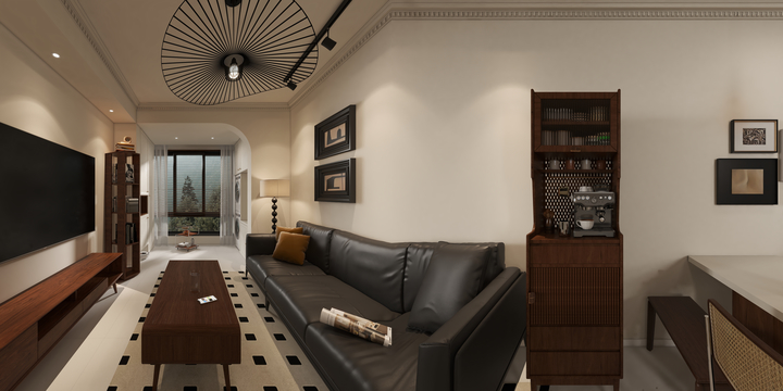 cc程珂-中古风客餐厅-装修设计方案