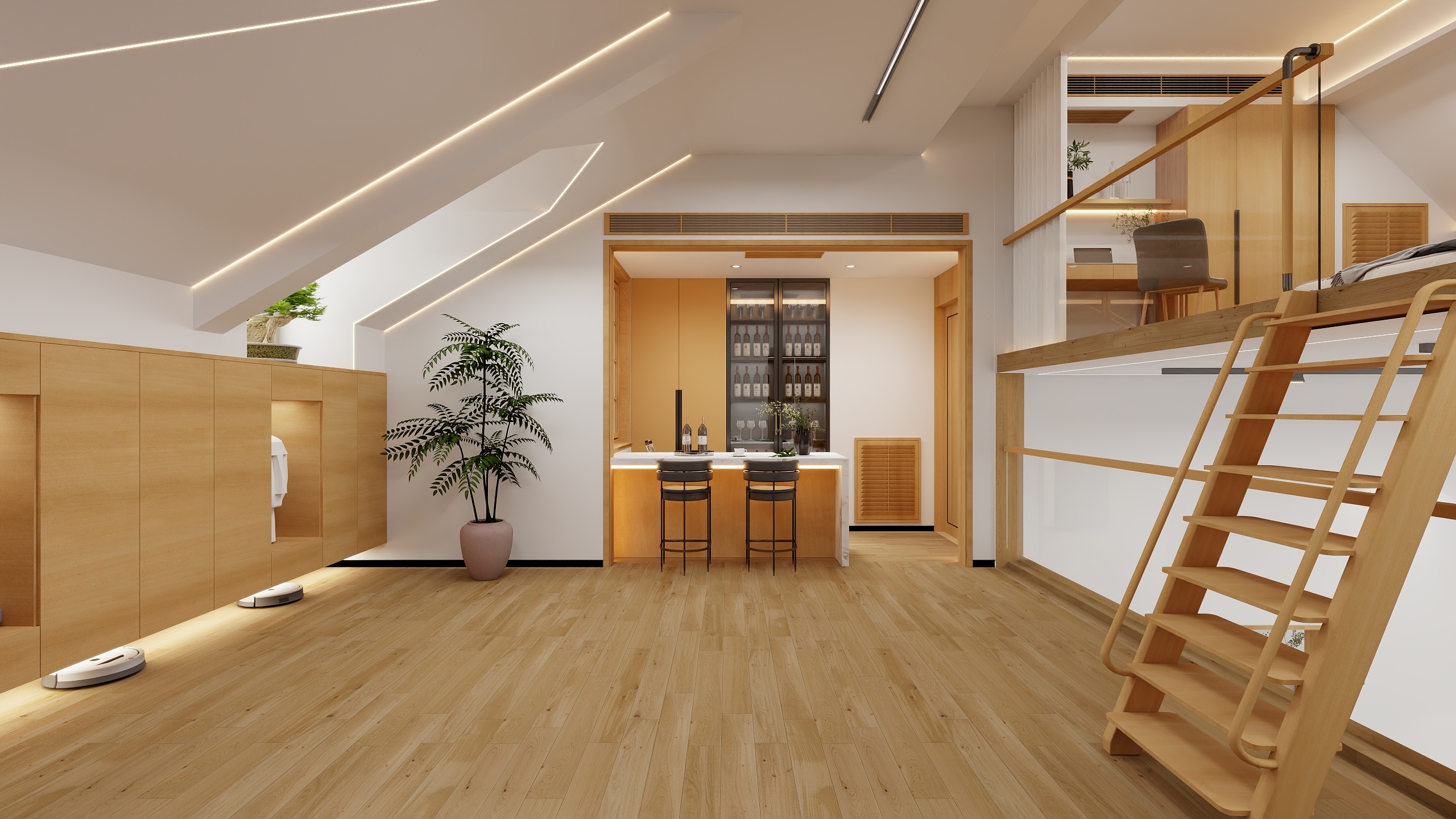 神马云在线-（楼中楼，错中错）原木风装修效果图