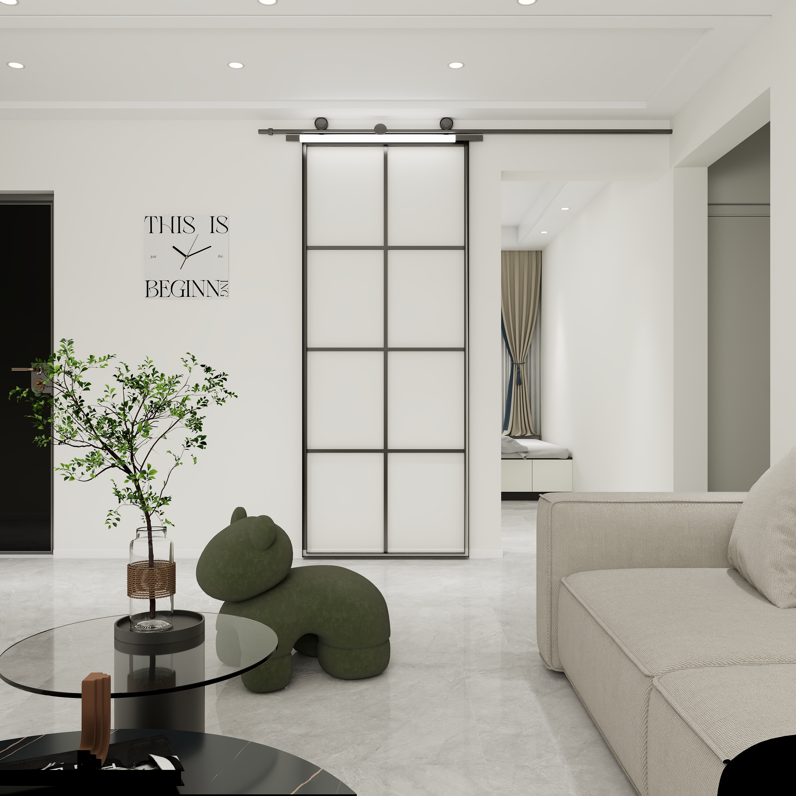 梁玉1314-顺峰绿色家园3-3-1001效果图-装修设计方案