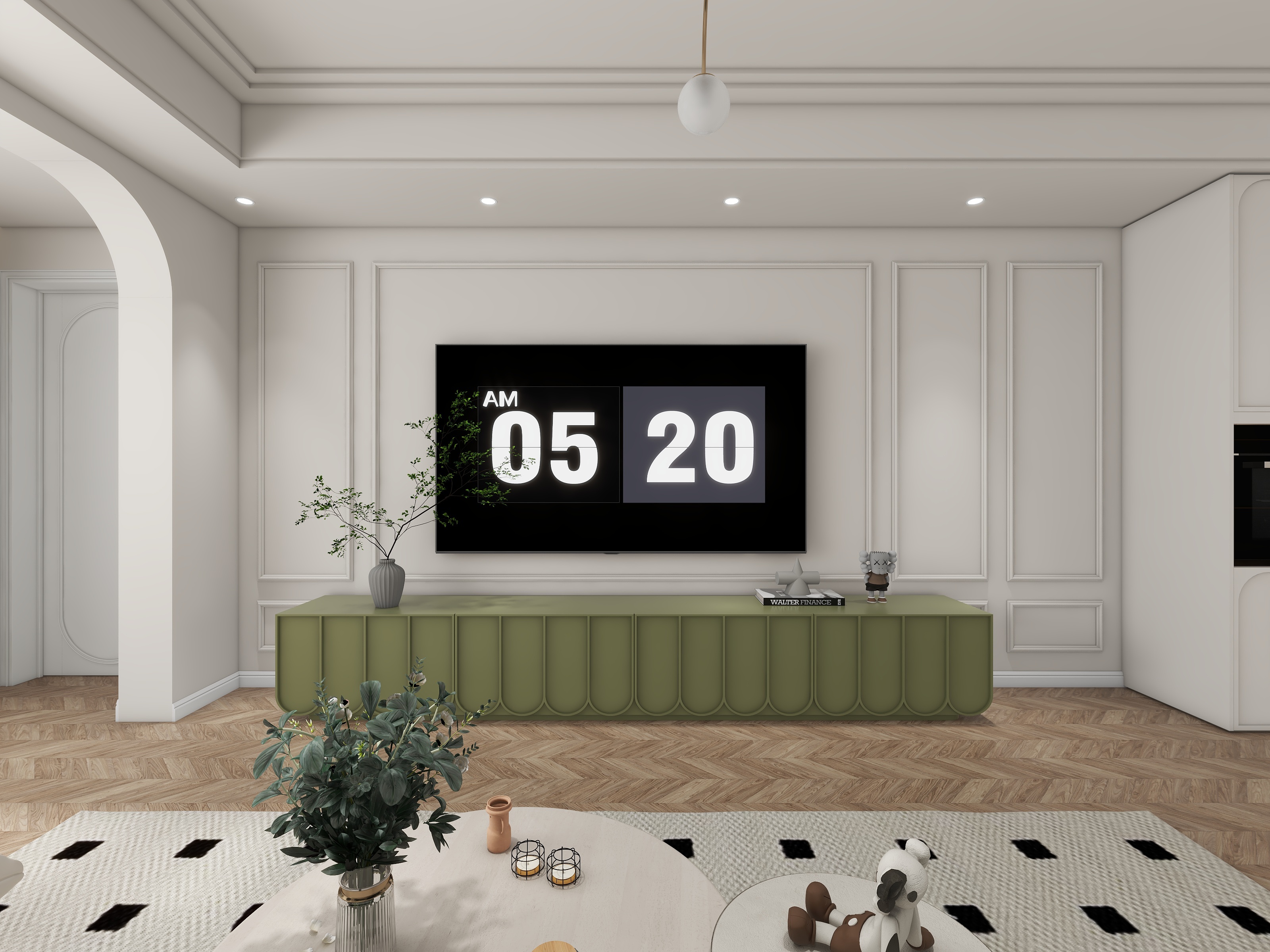 BruceJ-127m²2室奶油轻法式-装修设计方案