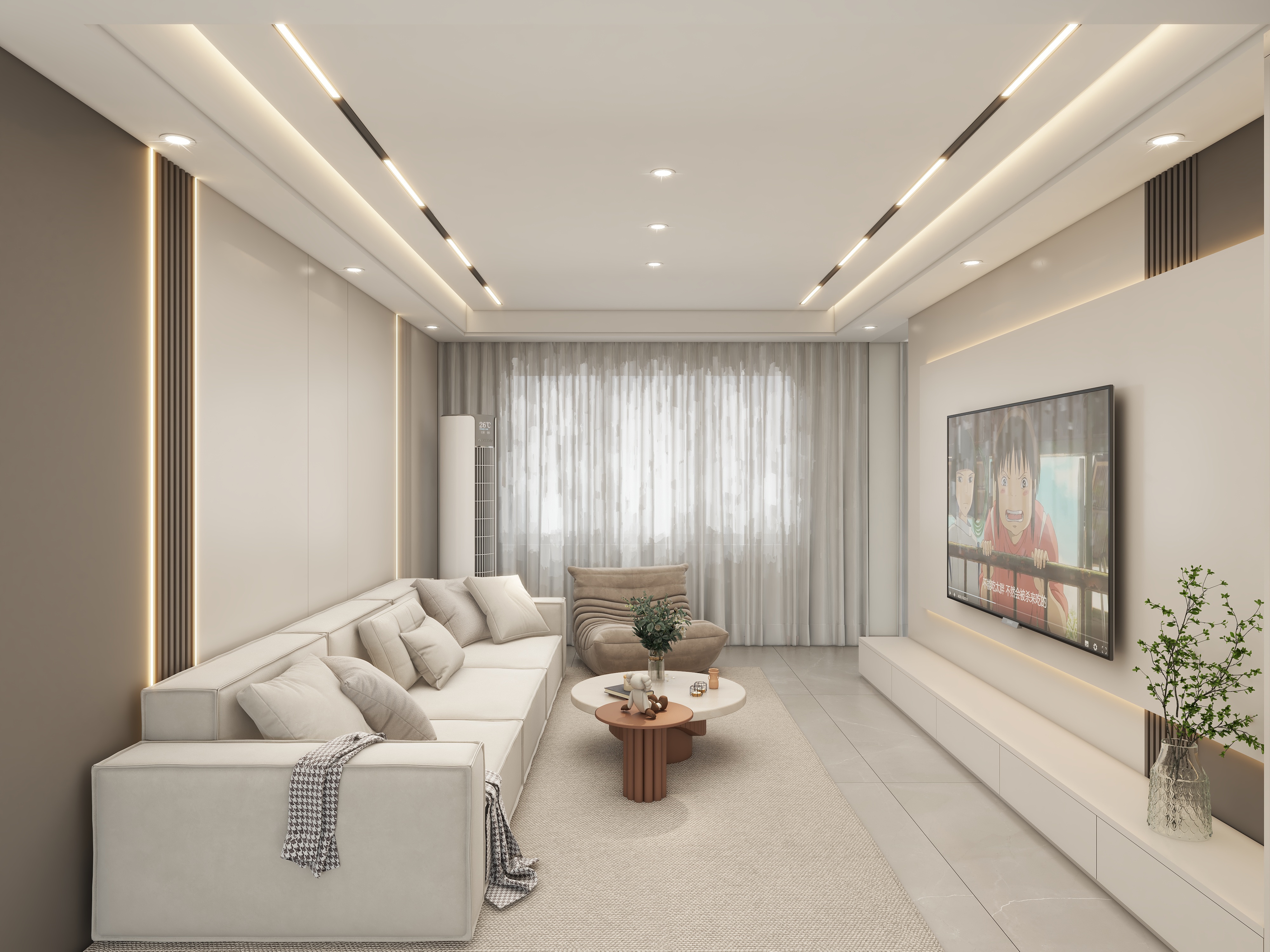 壹诺设计工作室-奶油风装修效果图