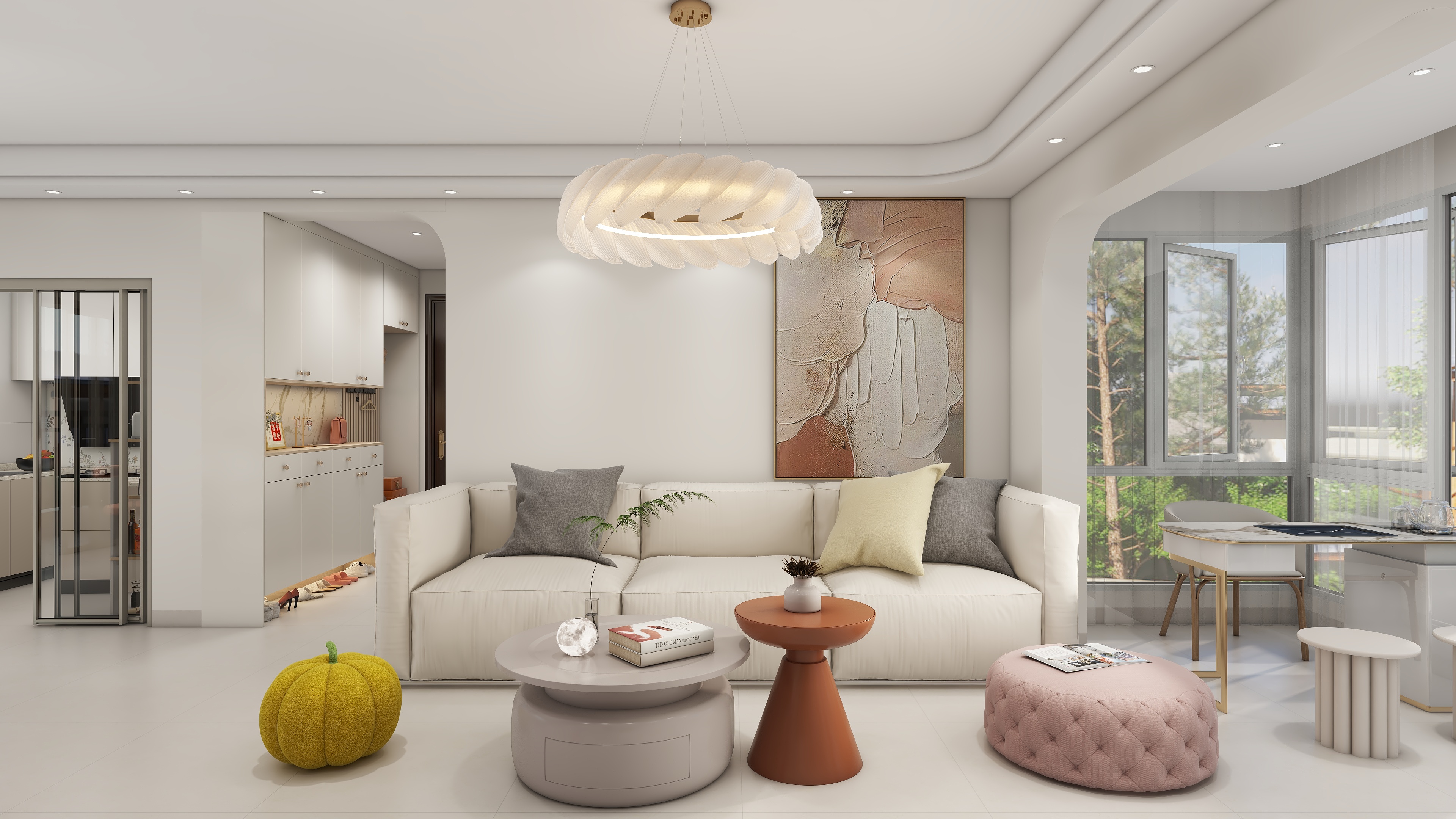 王翠丽-美丽泷江混搭122㎡4室装修效果图