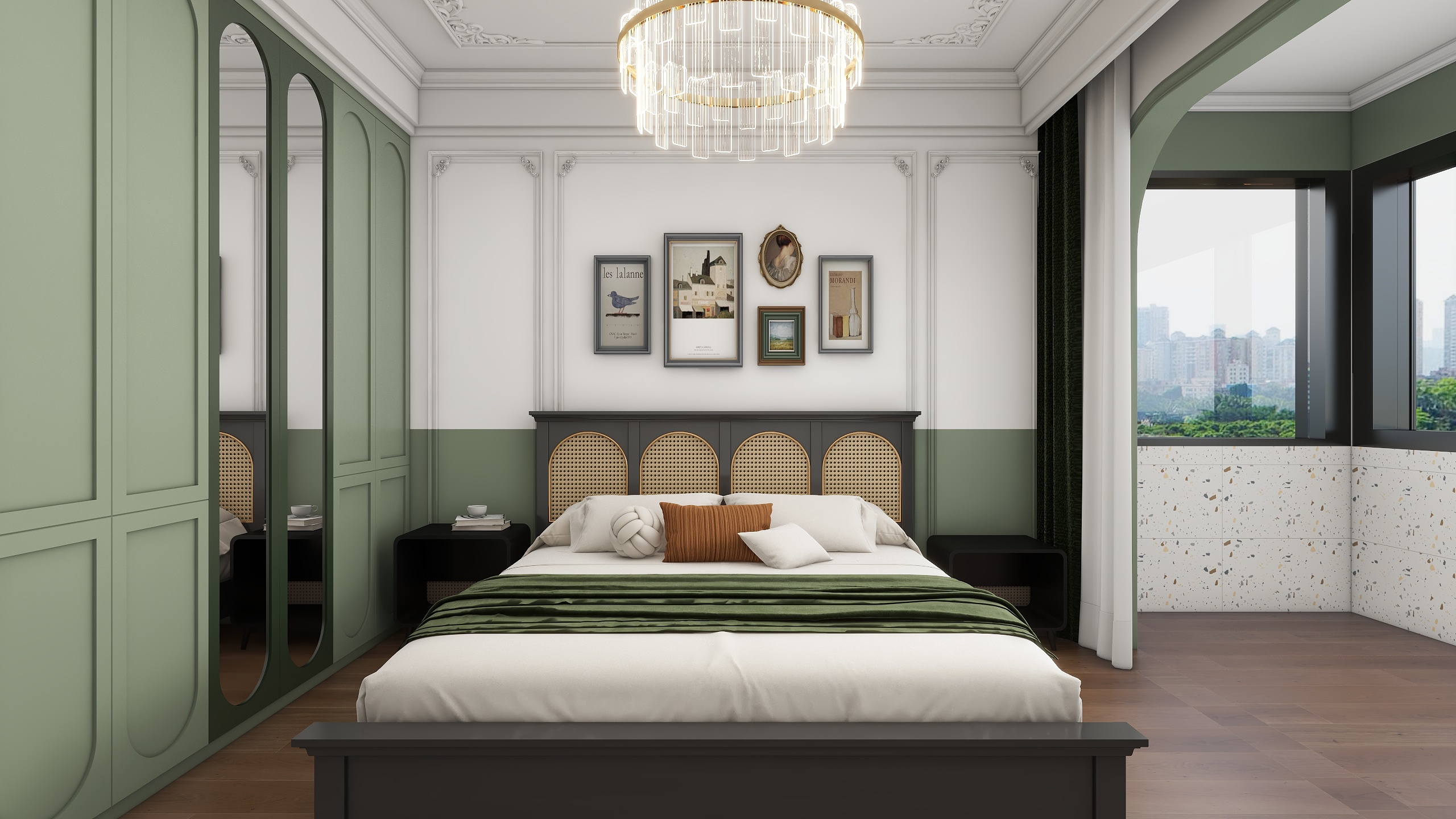 龙晨设计-76㎡2室装修效果图