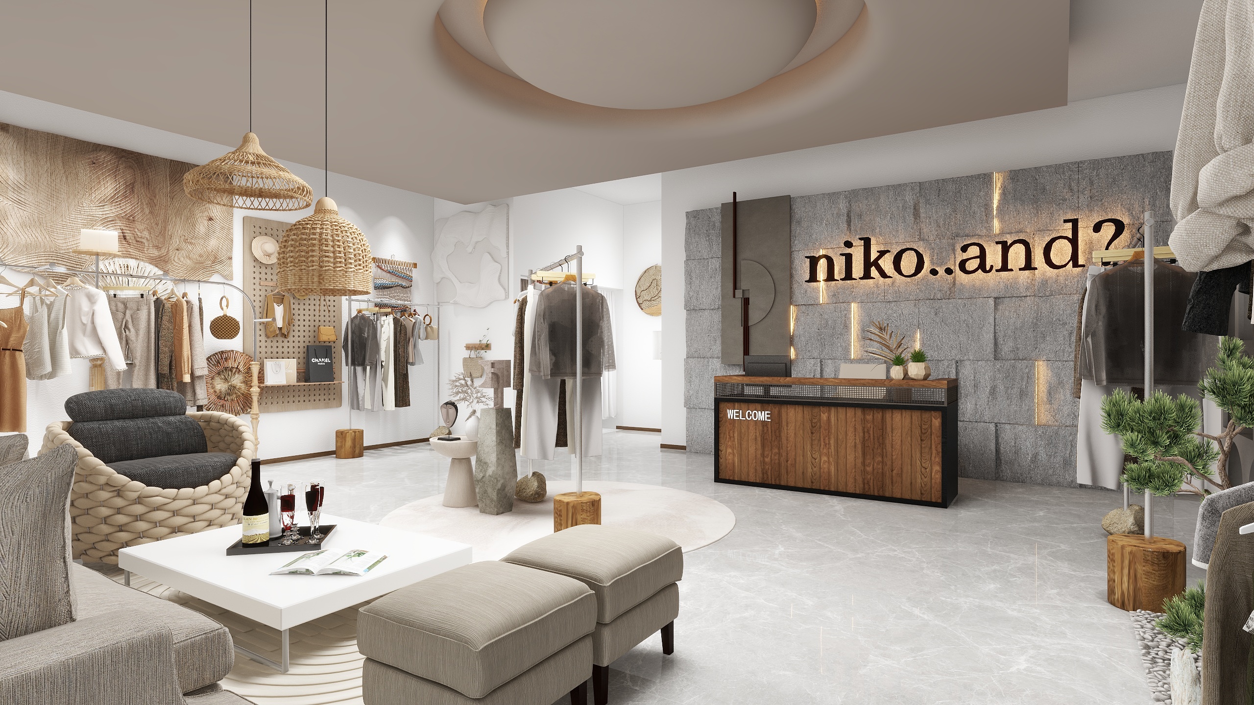 茂茂mao-诧寂风服装店-装修设计方案