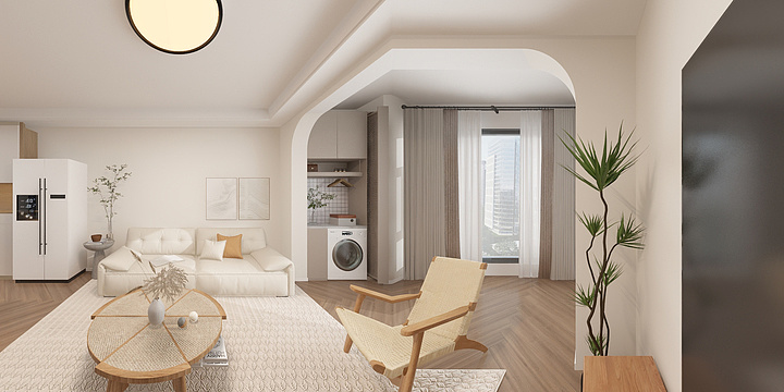 蛋黄在画图-3.10 300奶油中古-装修设计方案