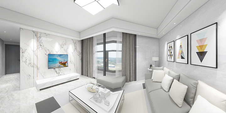 绿庭装饰周鹏-龙城一号二期8-2503房效果图-装修设计方案