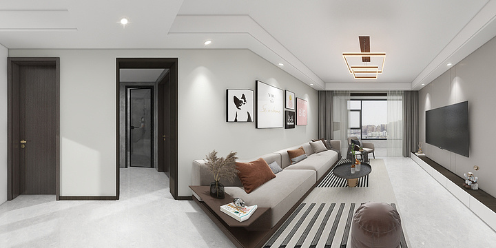 城南花尽开-江泉东城3#601效果图-装修设计方案