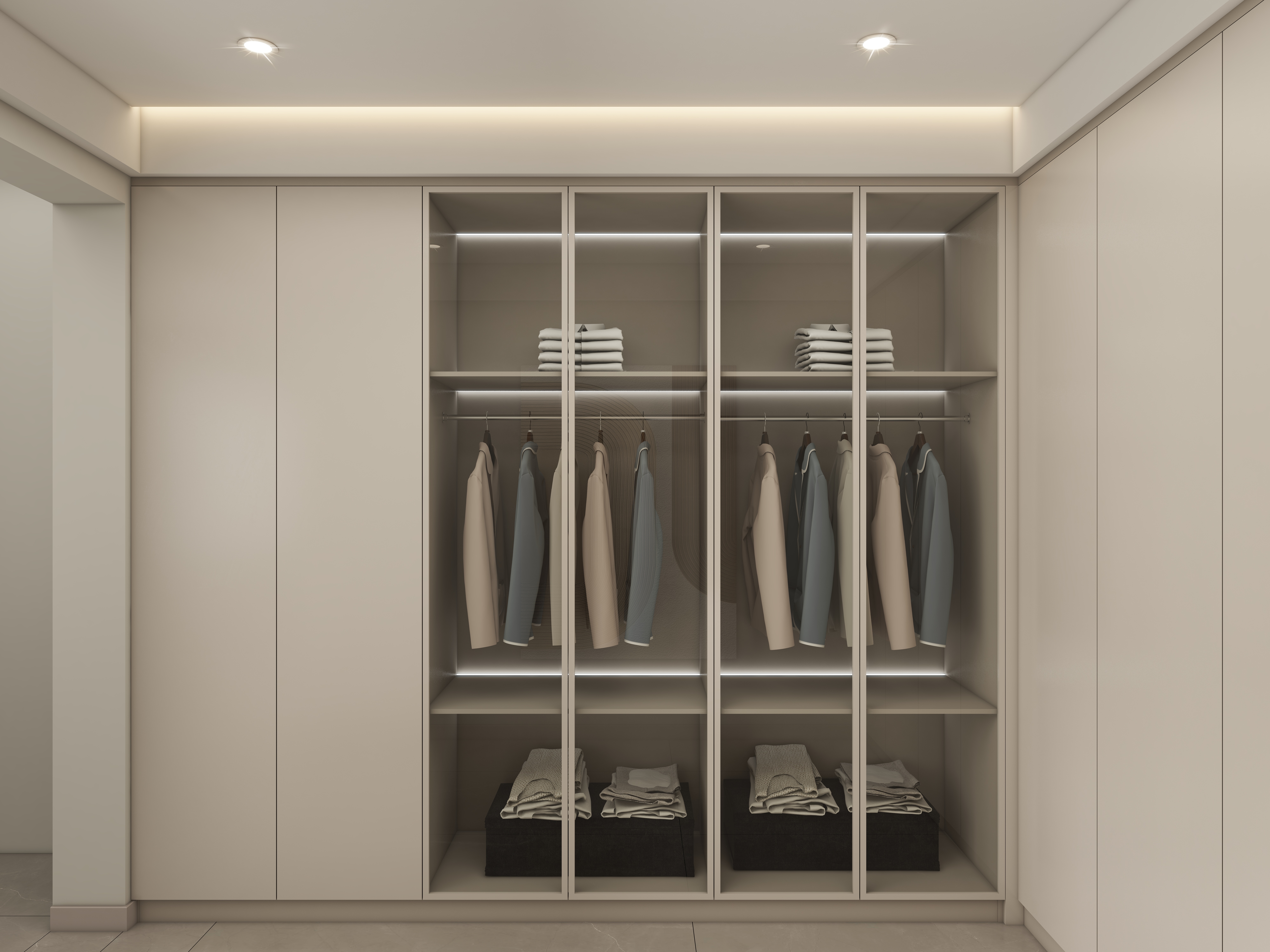 壹诺设计工作室-106㎡2室-奶油风 装修效果图