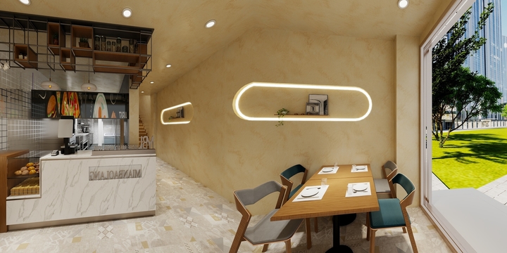 金色华年pvyc-麒麟巷简餐店-装修设计方案