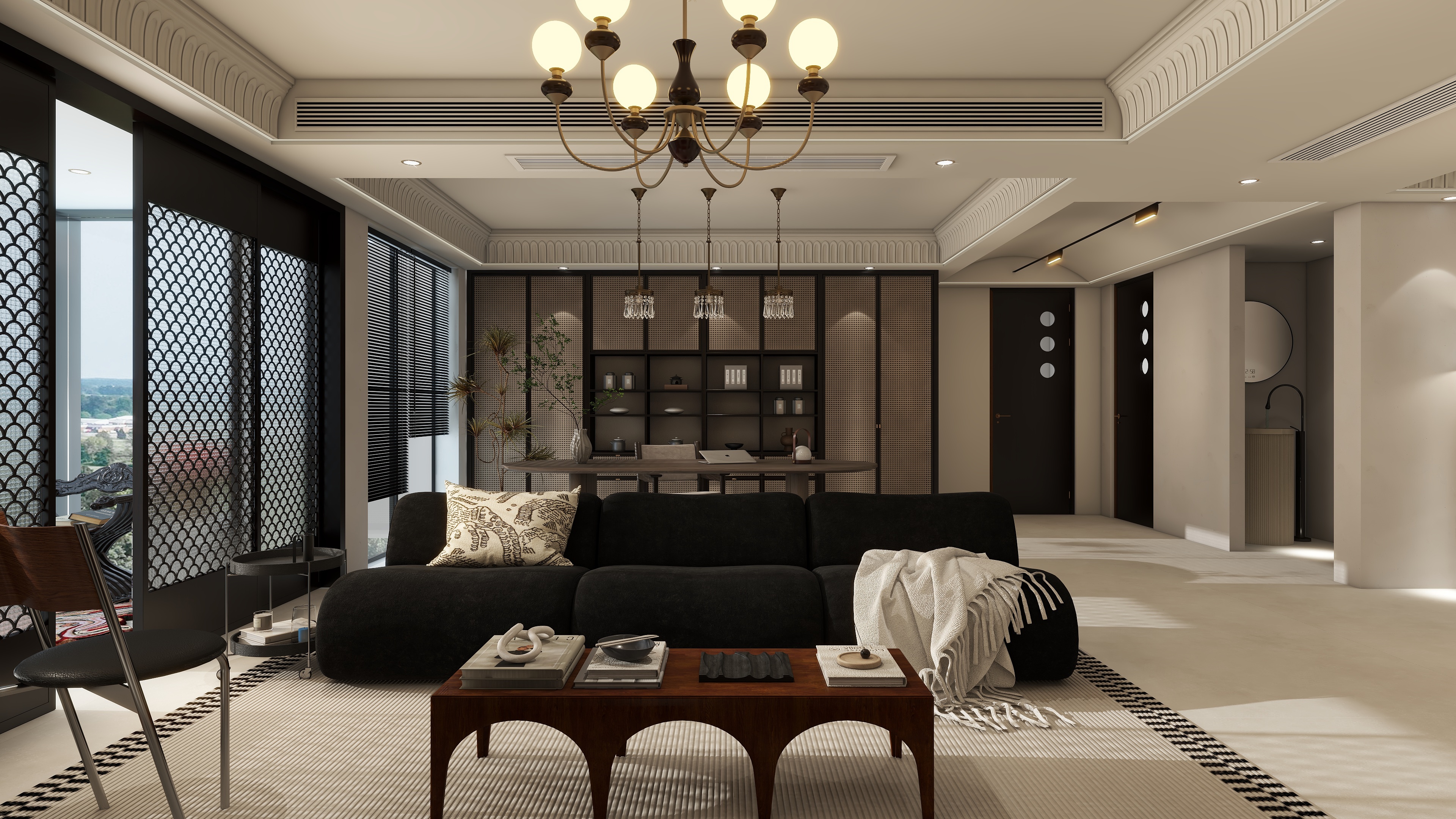 大金空调官方-LDK一体化方式复古风设计,尽享春日暖阳装修效果图