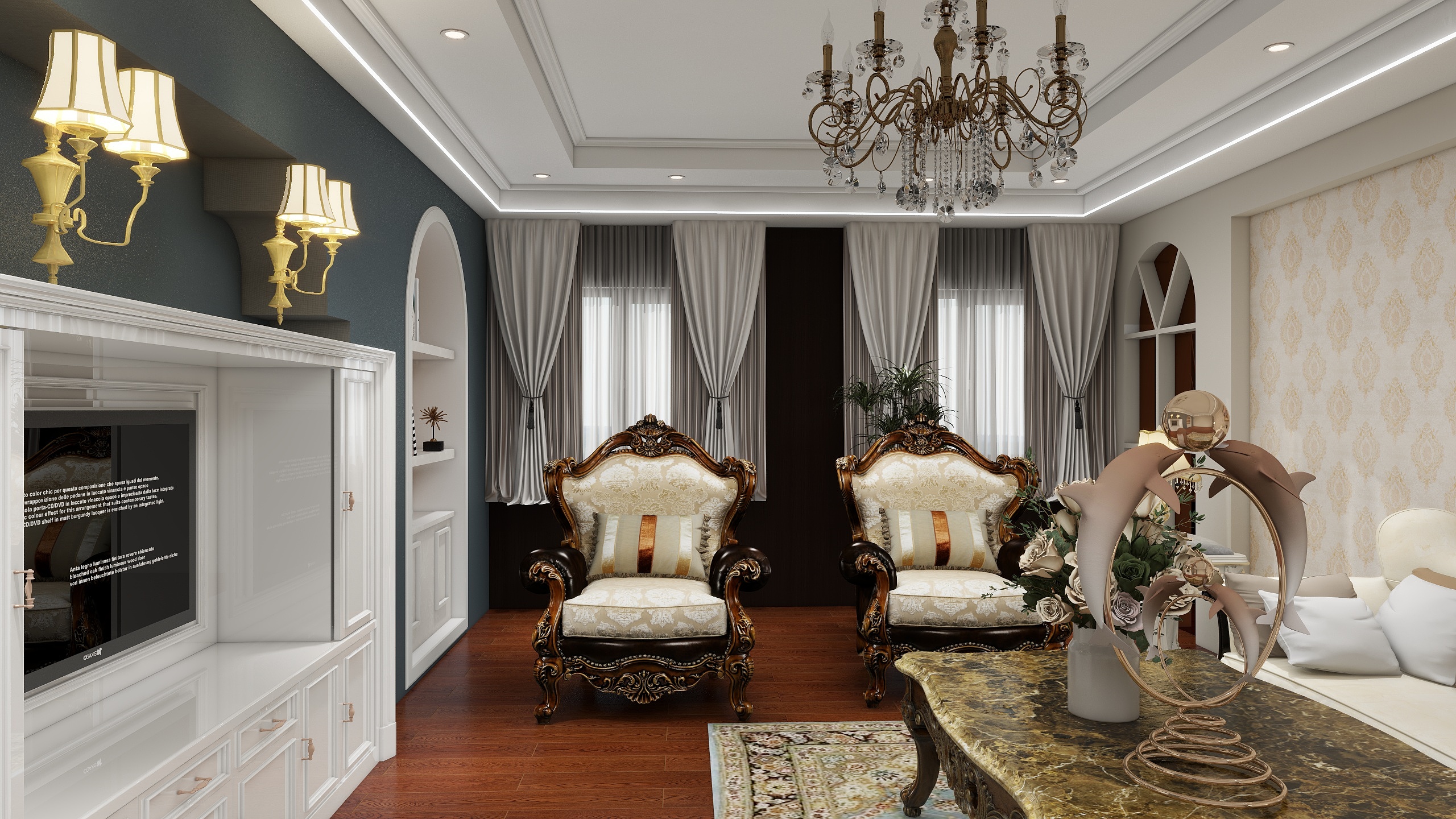 江西大学专业设计师戈文俊-第五人格欧式房-装修设计方案