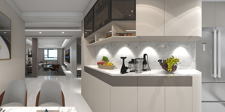 美丽家家居-113平米3室2厅2卫现代简约风格-装修设计方案