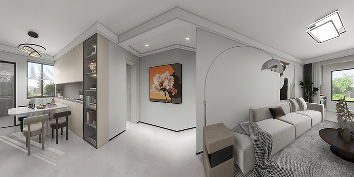 拾真空间设计-宸园4号楼初稿客餐厅-装修设计方案