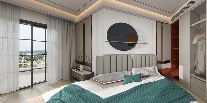 袁娜-邛海一号院户型A户型159-新中式-装修设计方案