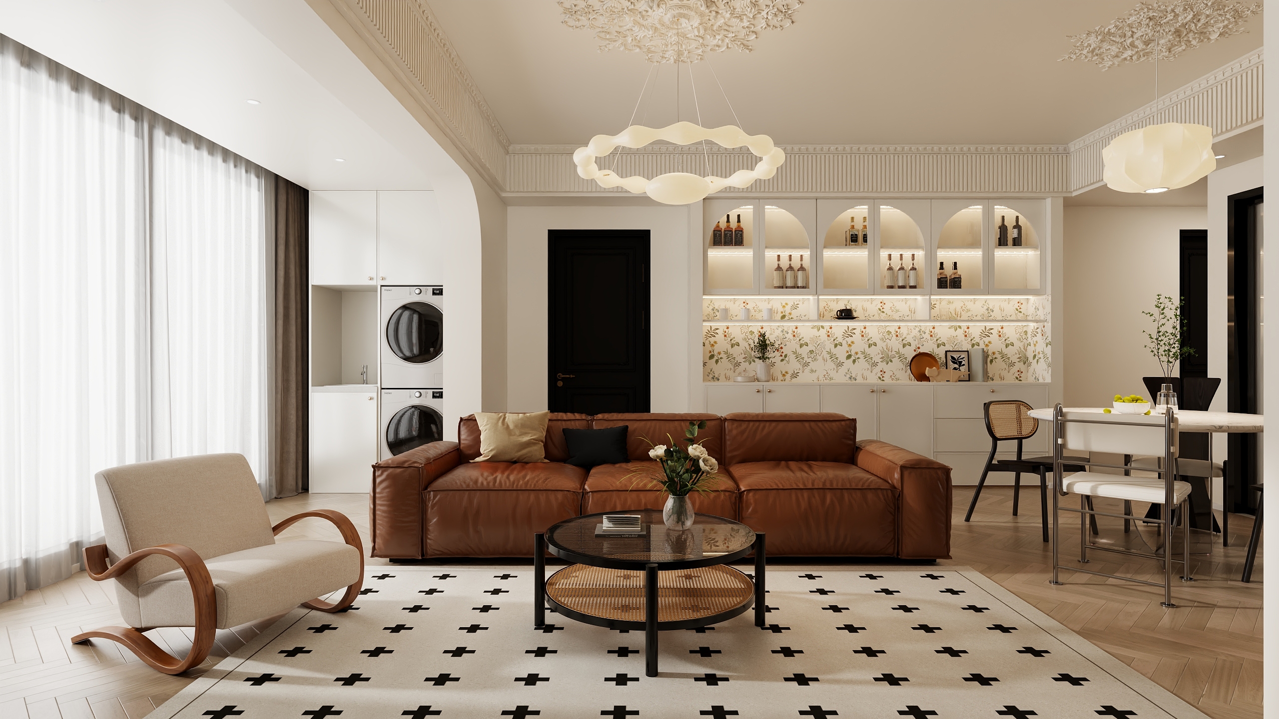 dingfei188-裕花园504-法式中古-装修设计方案