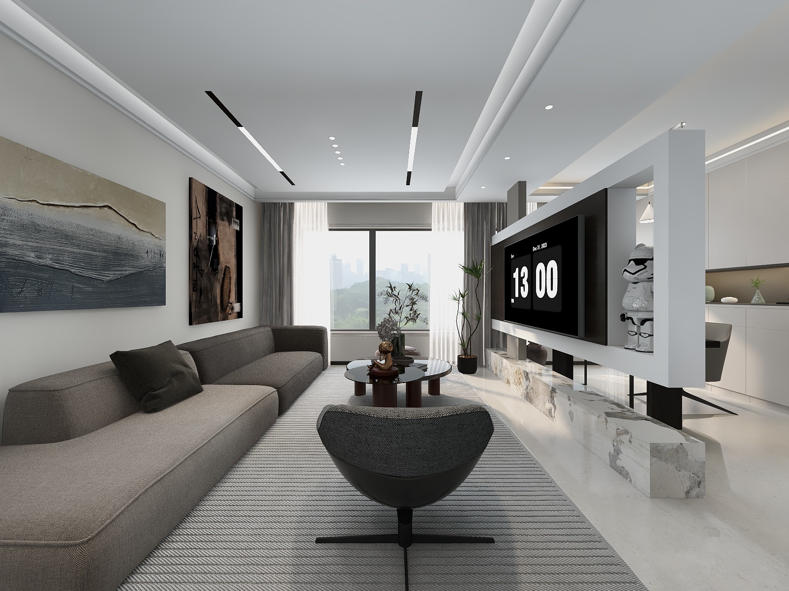 口口先森-吾悦桃李郡90㎡2室-装修设计方案