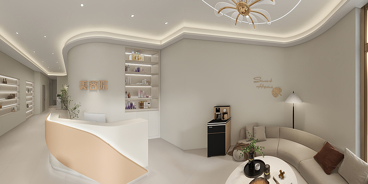 艺婵设计-王婷 北环路美容院-装修设计方案