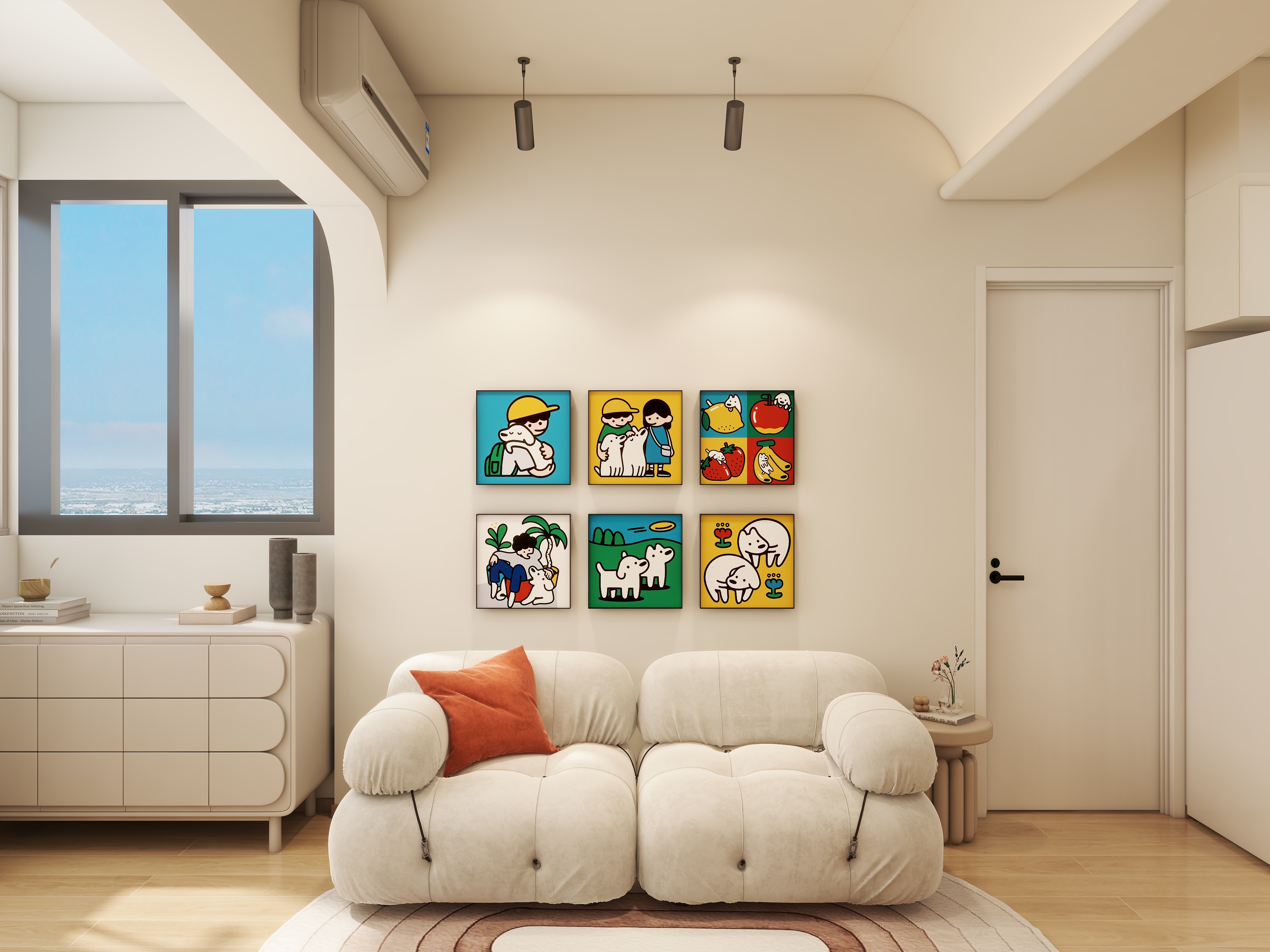 范常灿-40㎡1室原木奶油风-装修设计方案