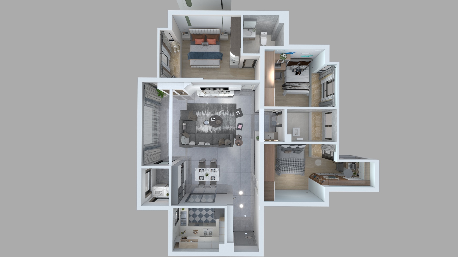 文子设计-123㎡1室-装修设计方案