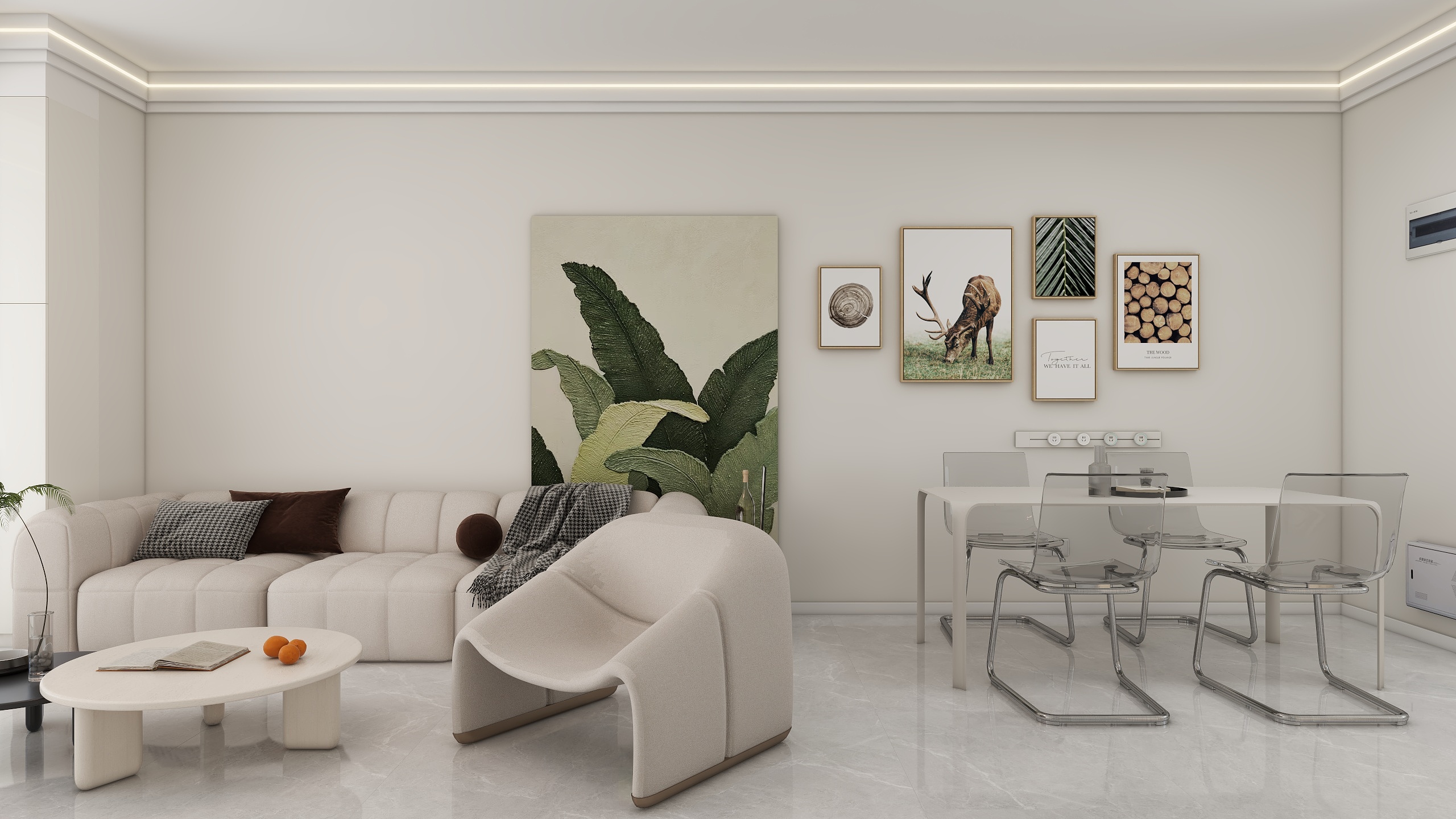 宿迁精品馆-现代简约三居106²，落地8万装修效果图