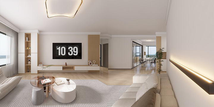 室内设计师-Dyson-玺琅府3-2-1602木地板-装修设计方案