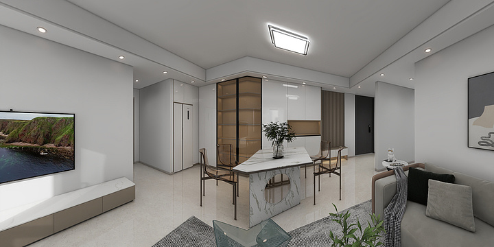 一铭设计装饰有限公司-光谷中央城1-1-501  115平-装修设计方案