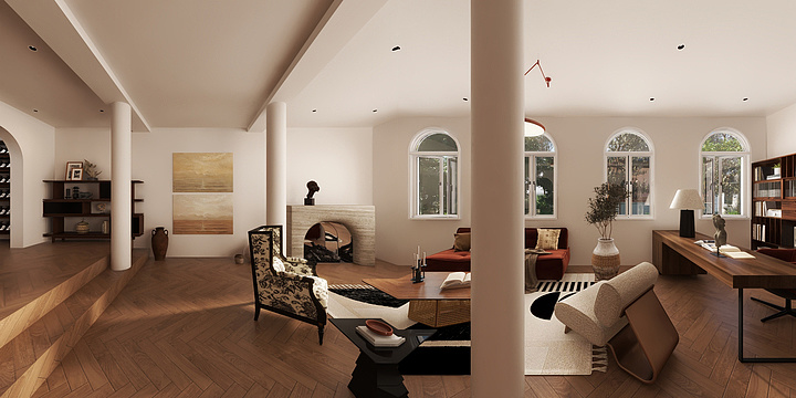 楠木工作室-美式196平方-装修设计方案