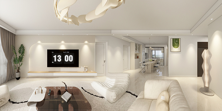 铭筑工装-127奶油风-装修设计方案