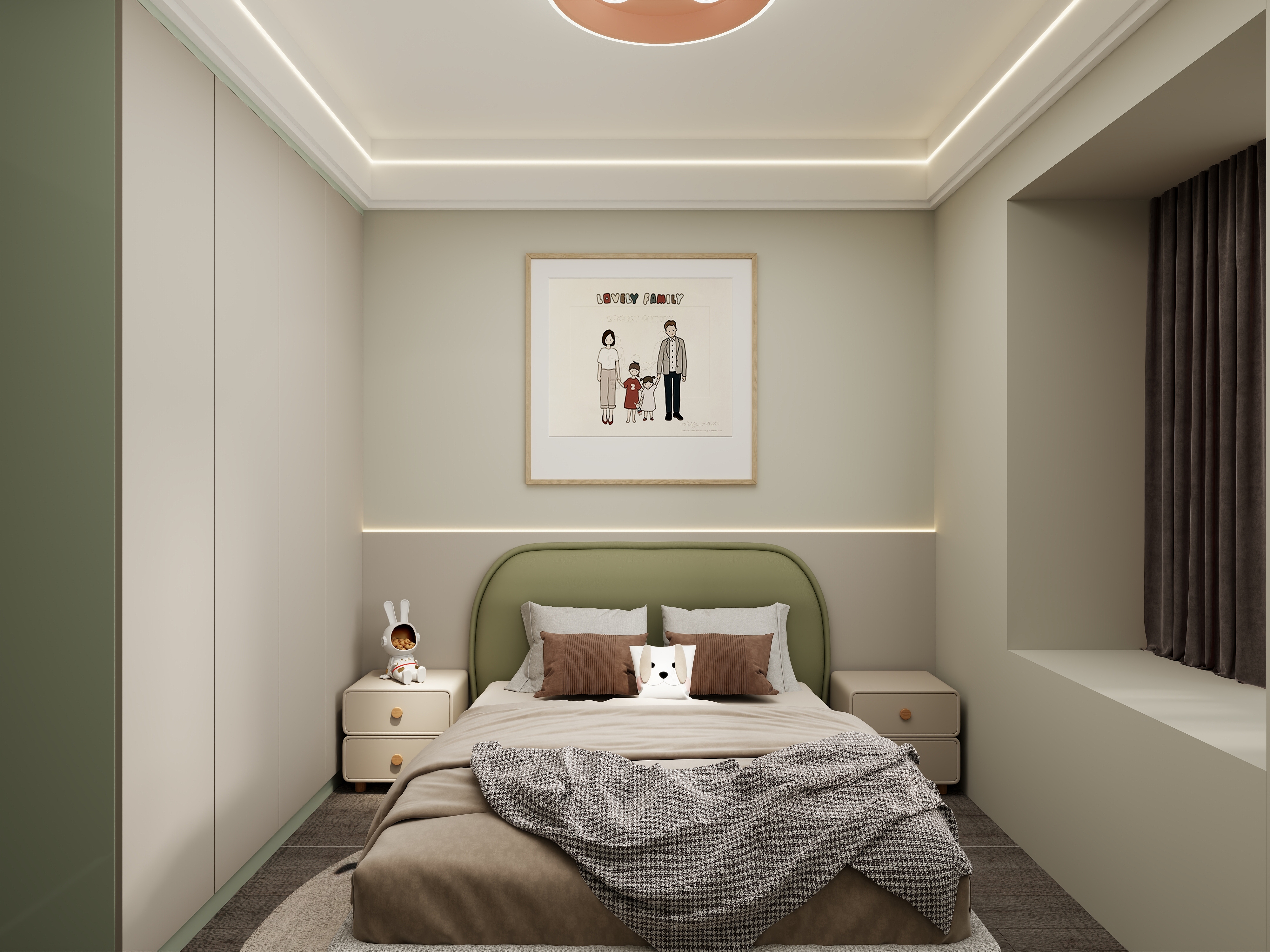 壹诺设计工作室-91㎡3室-现代简约装修效果图