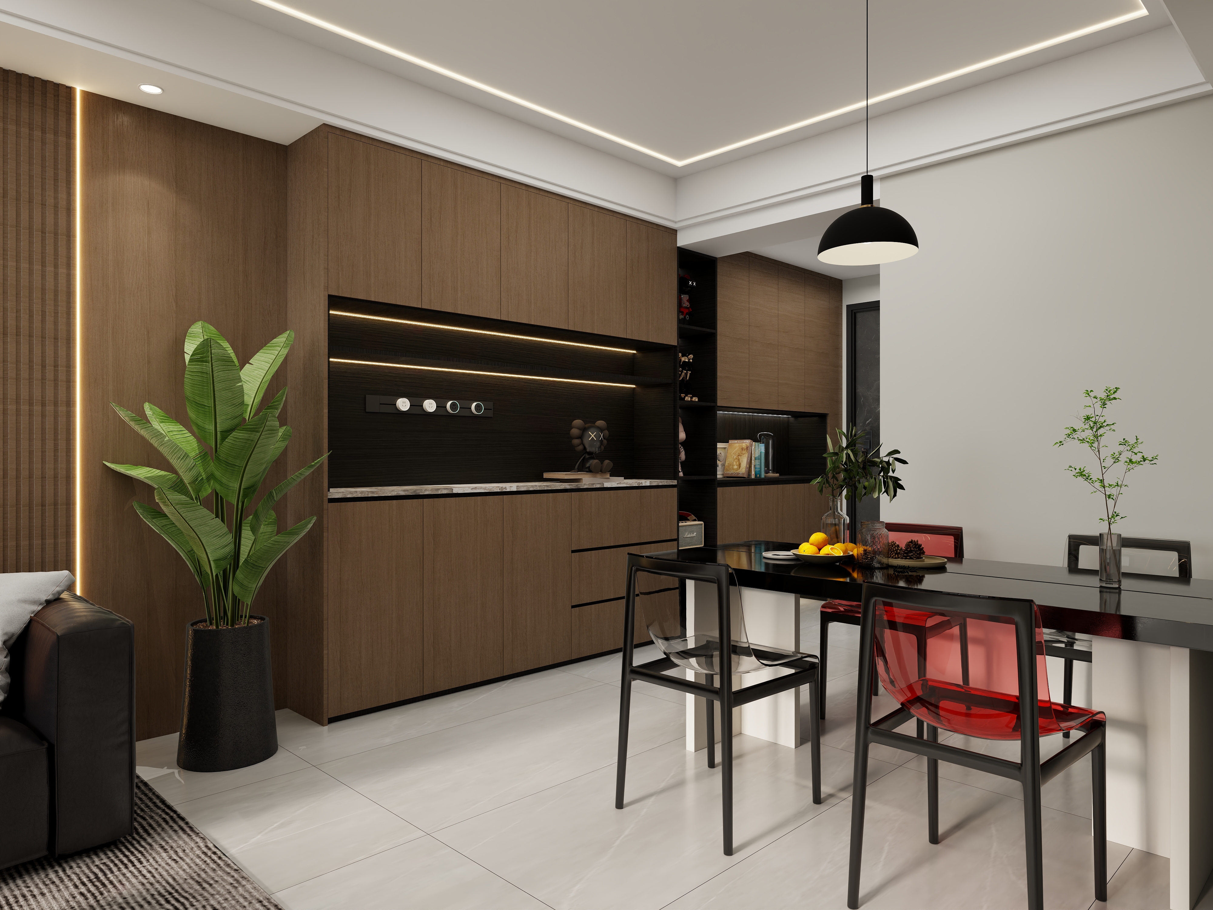 壹诺设计工作室-91㎡3室-现代简约装修效果图