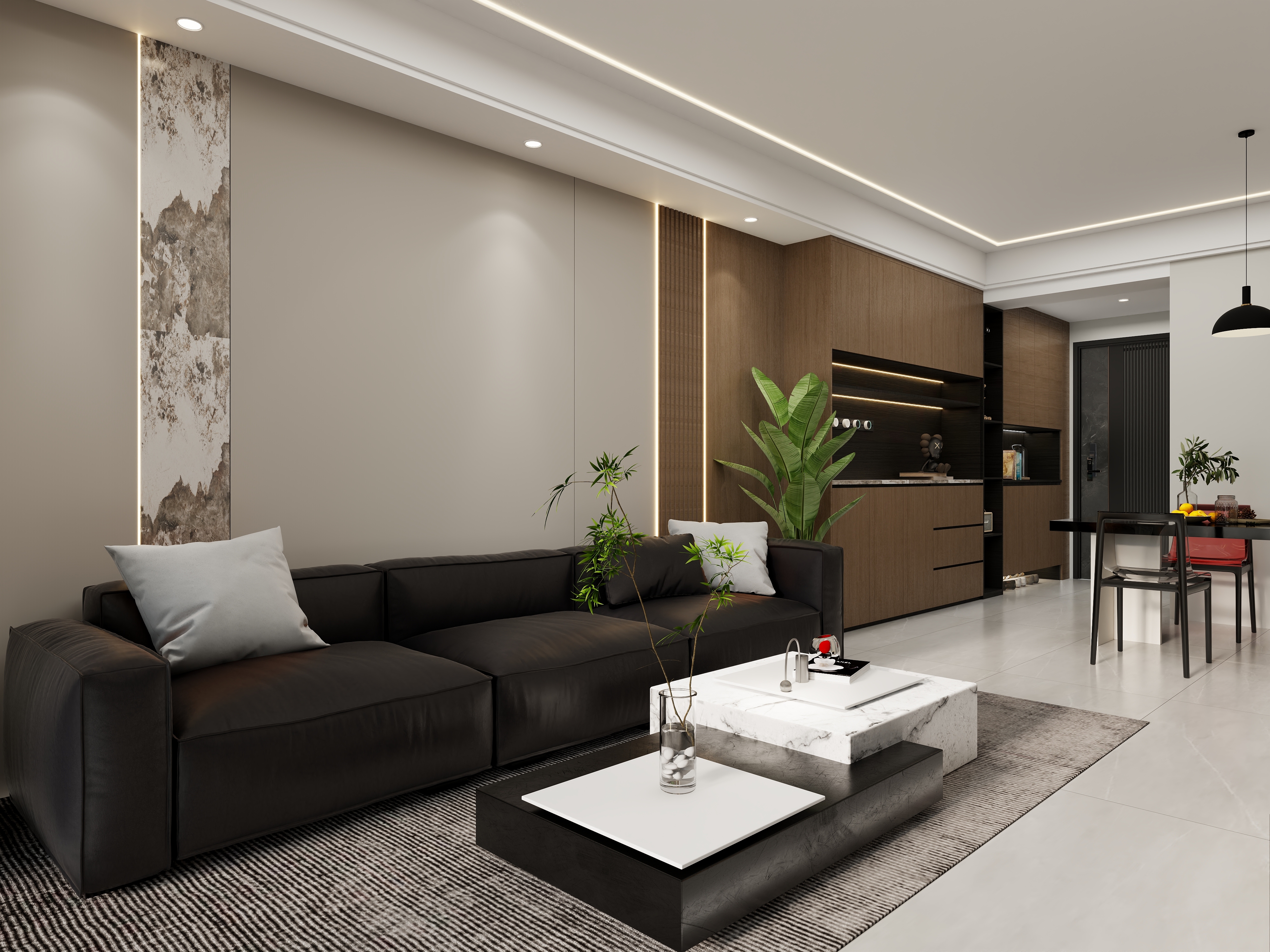 壹诺设计工作室-意式简约装修效果图