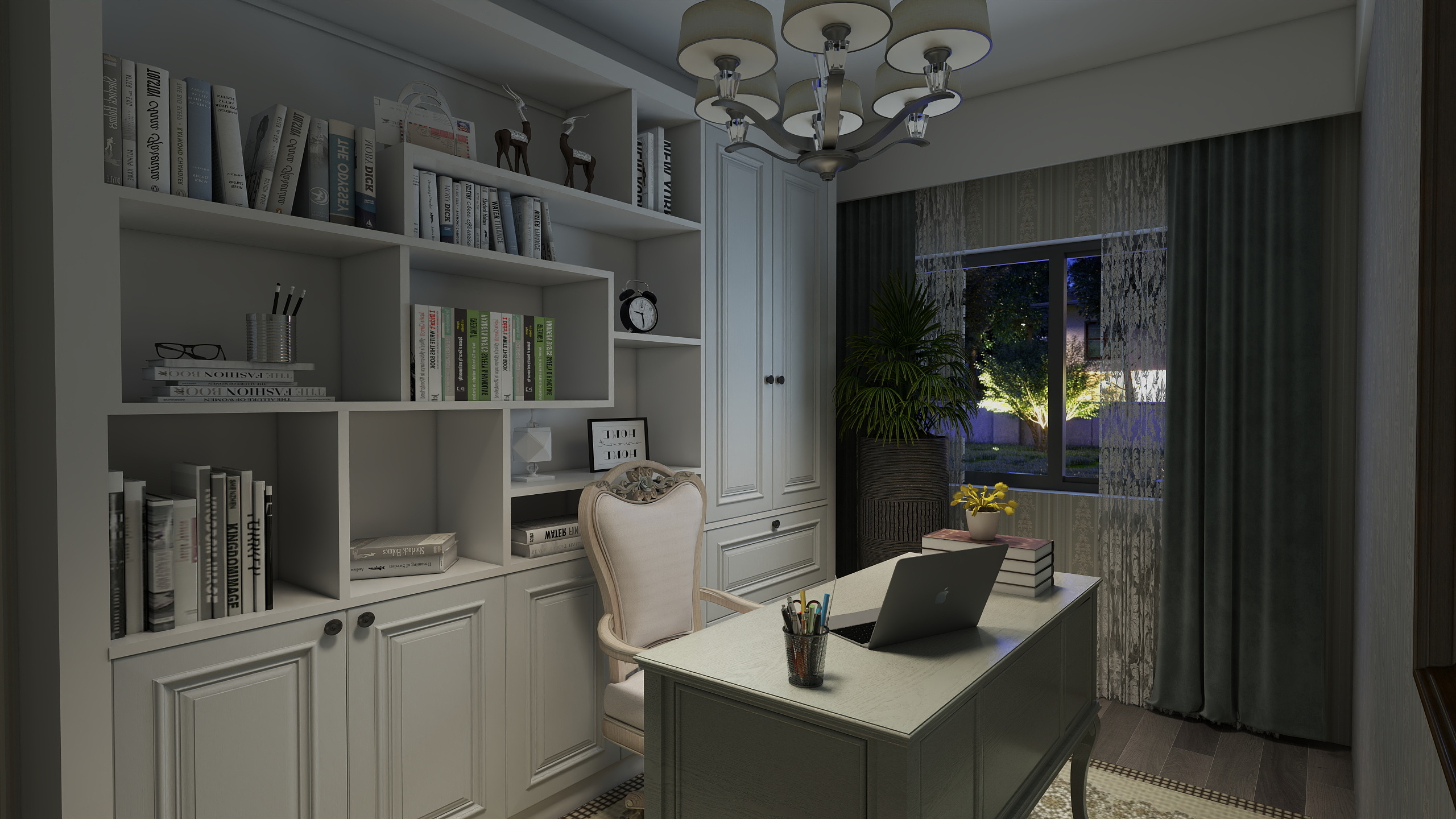 辞守序-160㎡4室简欧装修效果图