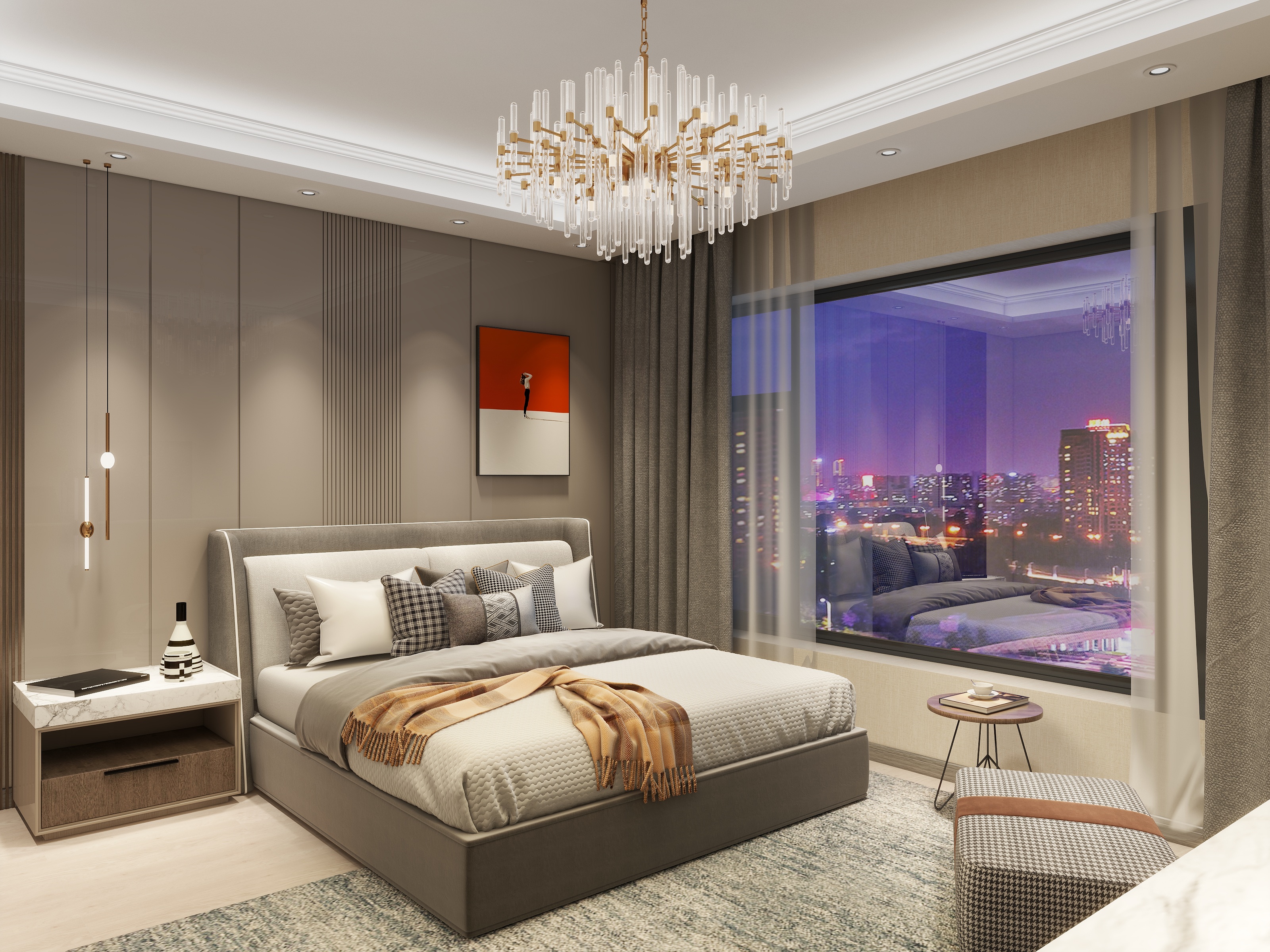 辉哥爱你们没商量-华润中心轻奢216㎡3室-装修设计方案