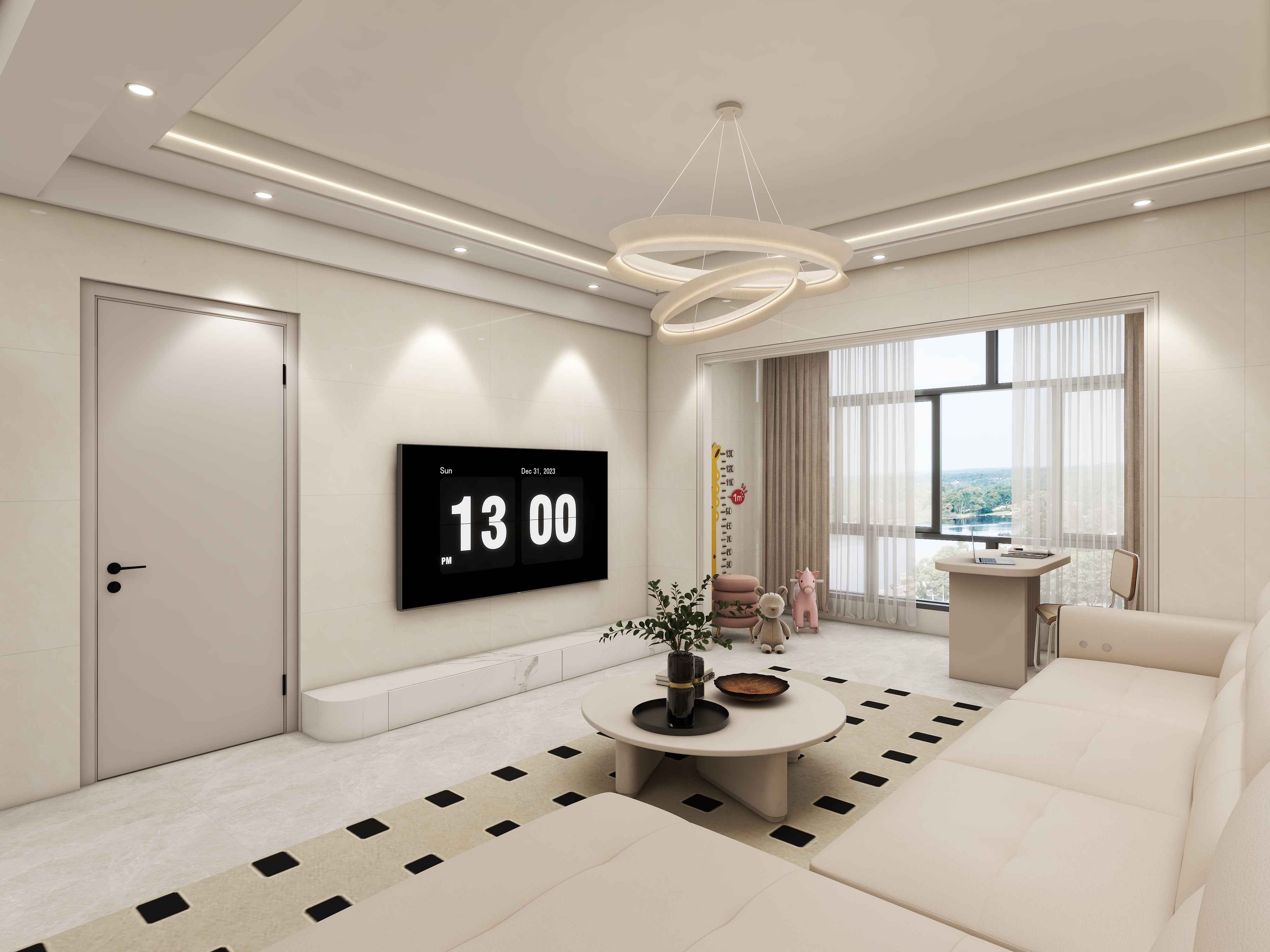 室内设计--苏楷超-115m²现代奶油风-装修设计方案