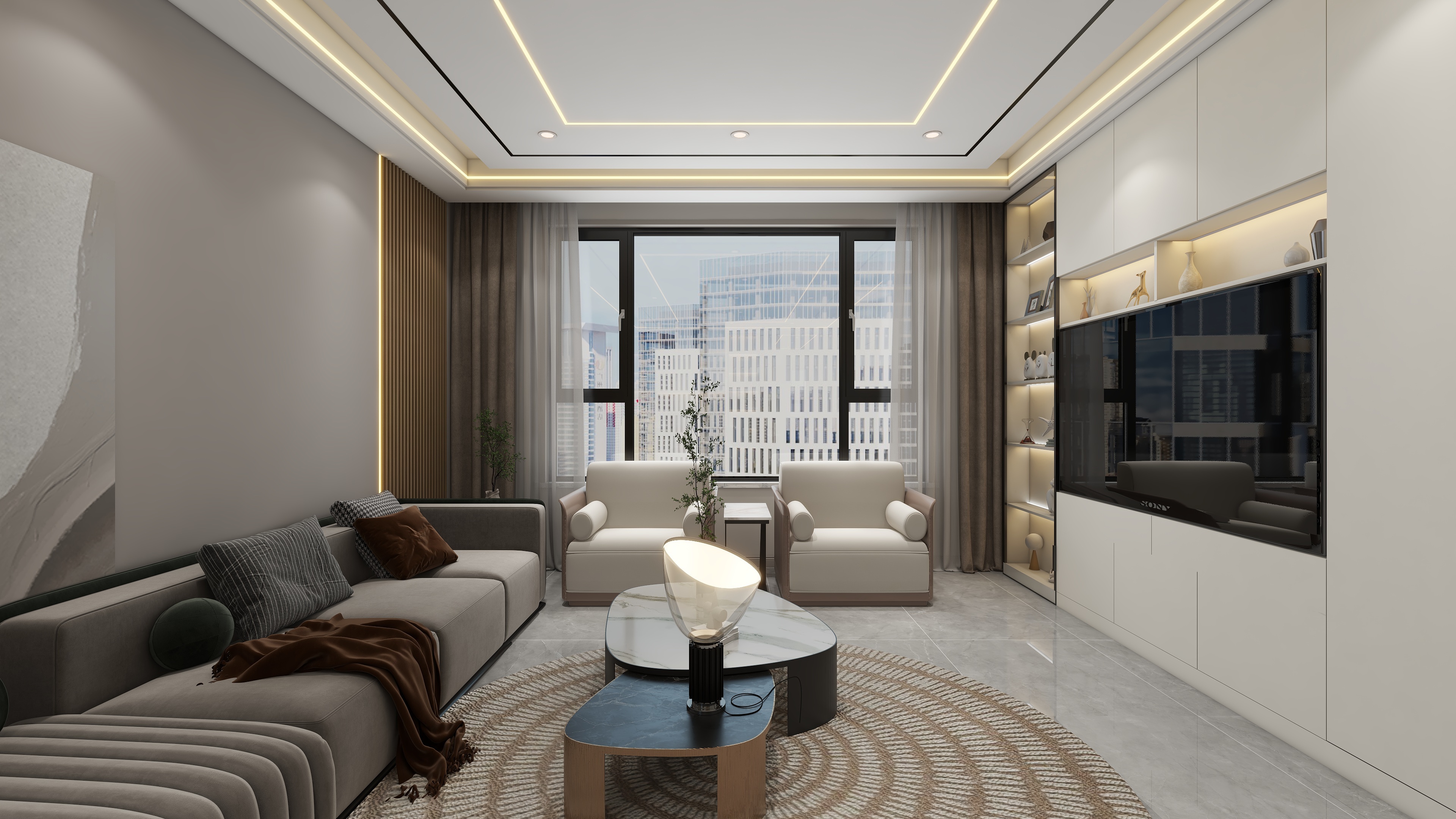 环宇0315-空间设计92㎡2室-装修设计方案