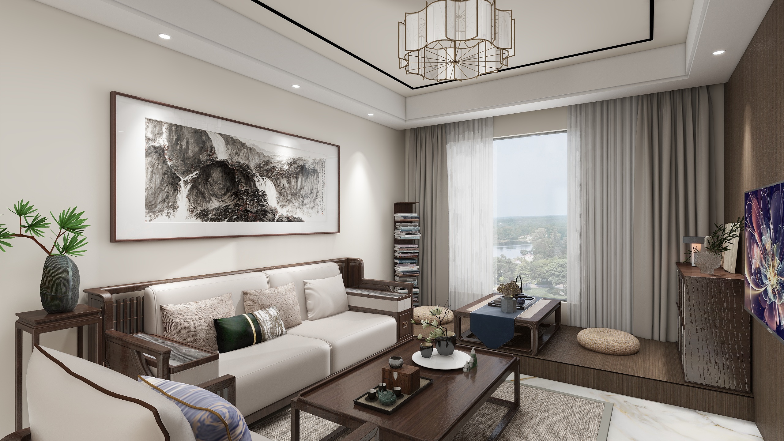 千山北-空港澜庭美地-A区85㎡2室装修效果图