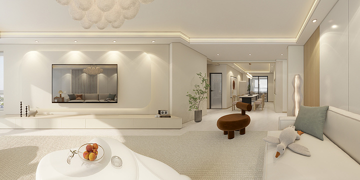 葵L-宏源B区14-2-6楼奶油风-装修设计方案