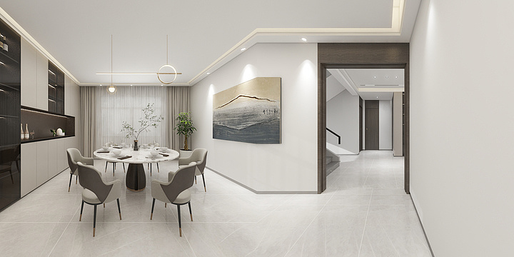 W效果图W-聚美装饰~高峰，陈总雅居-装修设计方案